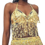 Blusa Top Cropped Franja