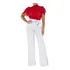 Blusa Top Cropped Renda Lese Vermelho Laise Gola Alta 9z