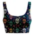 Blusa Top Regata Estampado Raveup Caveira Mexicana Azul