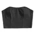 Blusa Top Tomara Que Caia Cropped Feminina Canelado Preto 
