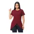 Blusa Transpassada Alongada De Malha Viscolycra Mullet Top