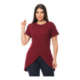 Blusa Transpassada Alongada De