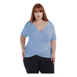Blusa Transpassada Basica Viscolaycra