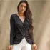 Blusa Transpassada Blusinha Manga Longa Lançamento 2020 