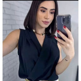 Blusa Transpassada Camisa Social