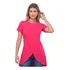 Blusa Transpassada Feminina Mullet Alongada De Malha Básica