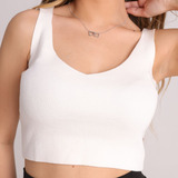 Blusa Tricot Cropped Feminina