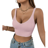 Blusa Tricot Cropped Top