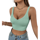 Blusa Tricot Cropped Top