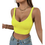 Blusa Tricot Cropped Top