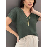 Blusa Tricot Feminina Decote