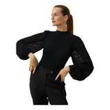 Blusa Tricot Manga Ampla
