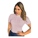 Blusa Tricot Manga Curta