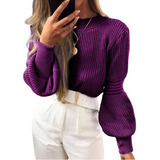 Blusa Tricot Manga Longa
