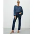 Blusa Tricot Mescla Azul 241431905