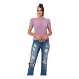 Blusa Tricot Modal Manga