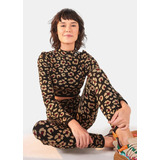Blusa Tricot Onca Manga