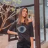 Blusa Tshirt Estonada Olho Grego Bordado Pedraria