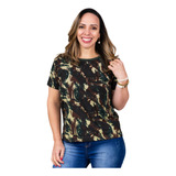Blusa Tshirt Feminina Camuflada