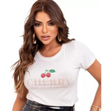 Blusa Tshirt Feminina Cherry