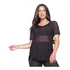 Blusa Tule Transparente Manga Curta Fitness Telinha