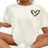 Blusa Unisex Oversized Estampada Big Heart Blogueirinha Chic