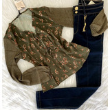 Blusa Verde Manga Longa