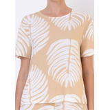 Blusa Viscocrepe Estampada