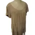 Blusa Viscolycra Minivest Tam G Bege Creme Marfim Drapeada
