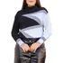 Blusa Z Em Tricot Feminina Manga Longa Cor Branco Gola Boba