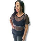 Blusao Arrastao Transparente Linda