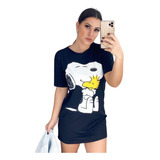 Blusão Camisão Feminino Vestido Snoopy Blogueira - Promoção