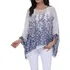 Blusão Chemise Transparente Plus Size Estampado Perminas
