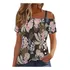 Blusas Femininas Com Estampa De Ombro Largo, Manga Curta B