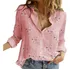 Blusas Femininas Plus Size Camisa De Algodão Linho Comprida