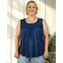 Blusas Femininas Plus Size Regata Senhora Bata Lisa