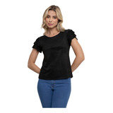 Blusinha 3 Babados Suede