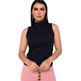 Blusinha Basica Gola Alta