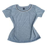 Blusinha Camiseta Bordada Pedraria