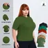 Blusinha Camiseta Plus Size Feminina Fresquinha Manfa Curta