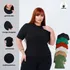 Blusinha Camiseta Plus Size Feminina Fresquinha Manfa Curta