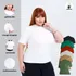 Blusinha Camiseta Plus Size Feminina Fresquinha Manfa Curta