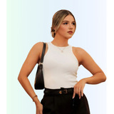Blusinha Canelada Feminina Regata
