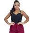 Blusinha Casual Feminina Alça Regata Crepinho Promoção Verão