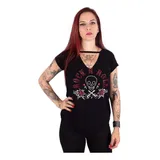 Blusinha Choker Feminina Rock