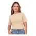 Blusinha Com Manga Moda Gringa Elegante Vincada Na Frente