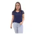 Blusinha Crepe Com Detalhes Na Manga Leve Confortável Moda
