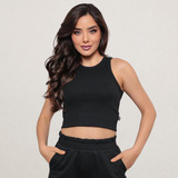 Blusinha Cropped Canelado Ribana