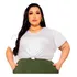 Blusinha Cropped Com Manga E Amarração Plus Size Flare Leve