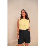 Blusinha Cropped Feminino Tricoline